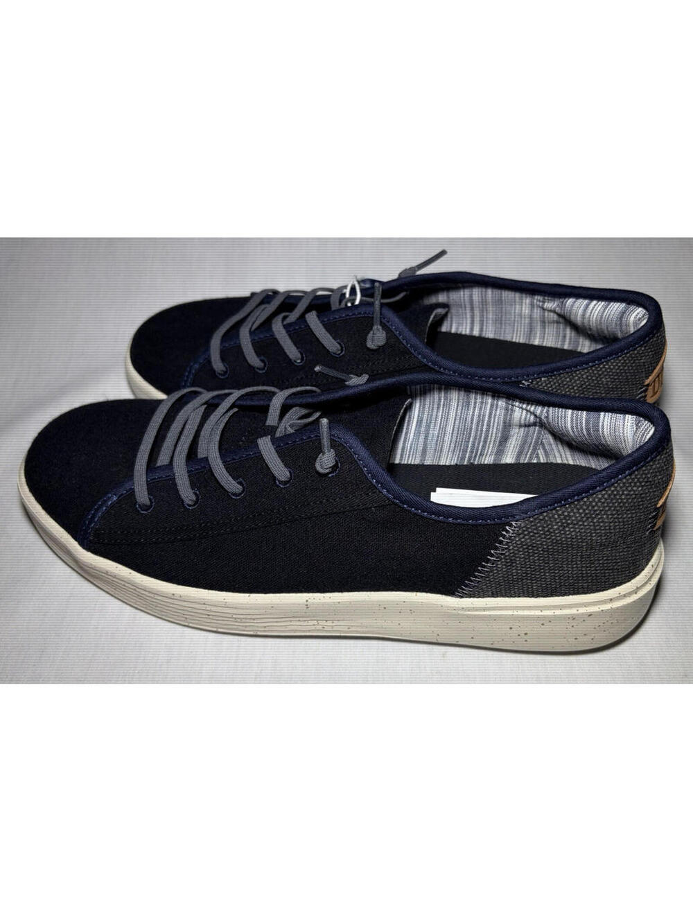 Hey Dude Cody M Coastline Men’s Black/Navy Canvas Lace-Up Sneakers Round Toe 10